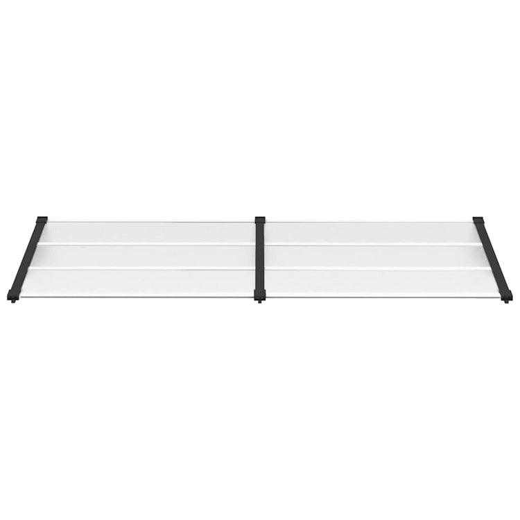 Vidaxl Door auvent 239x90 cm Polycarbonate noir et transparent