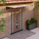 Vidaxl Door auvent 239x90 cm Polycarbonate noir et transparent