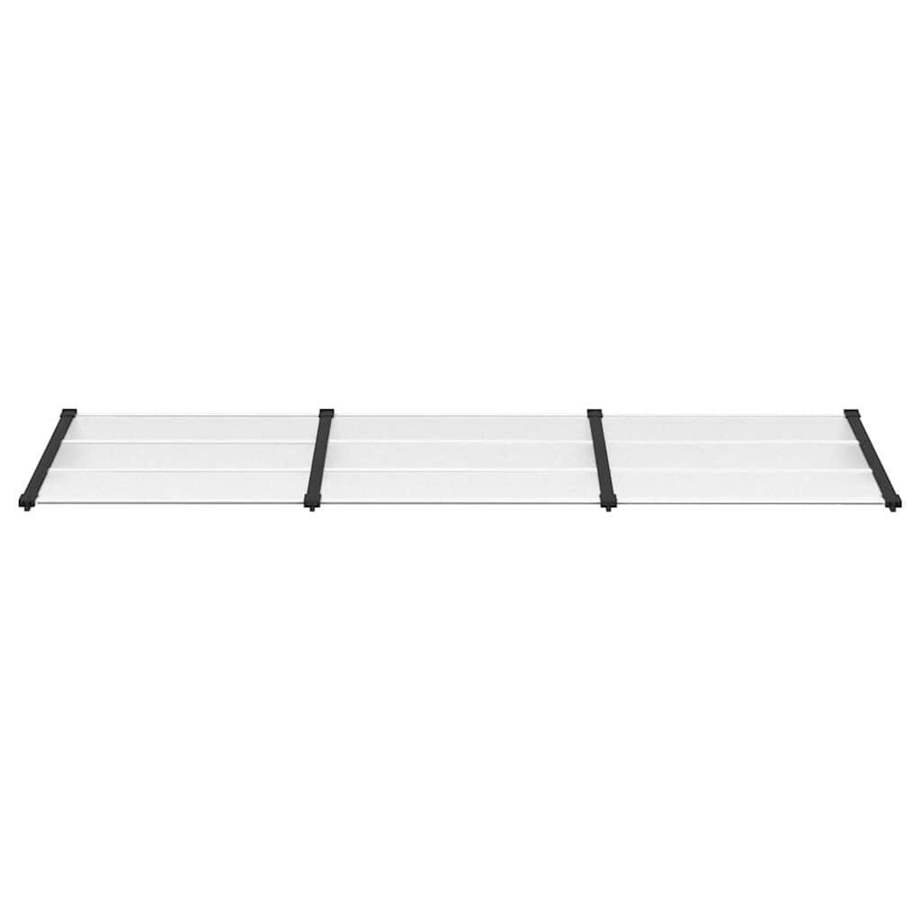 Vidaxl Door auvent 297,5x90 cm Polycarbonate noir et transparent