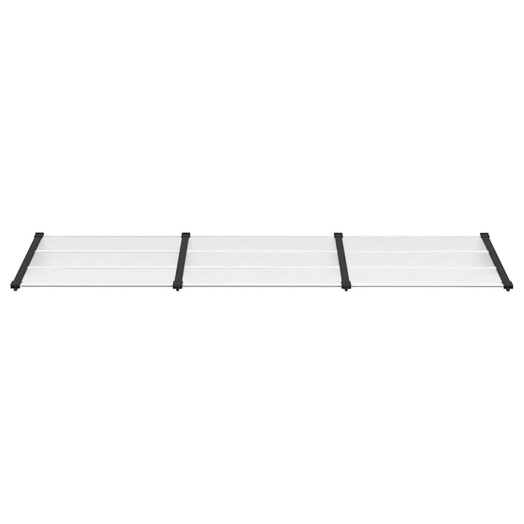 Vidaxl Door auvent 297,5x90 cm Polycarbonate noir et transparent