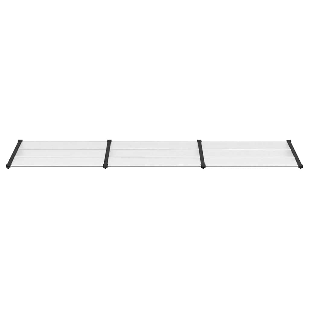 Vidaxl Door auvent 358.5x90 cm Polycarbonate noir et transparent