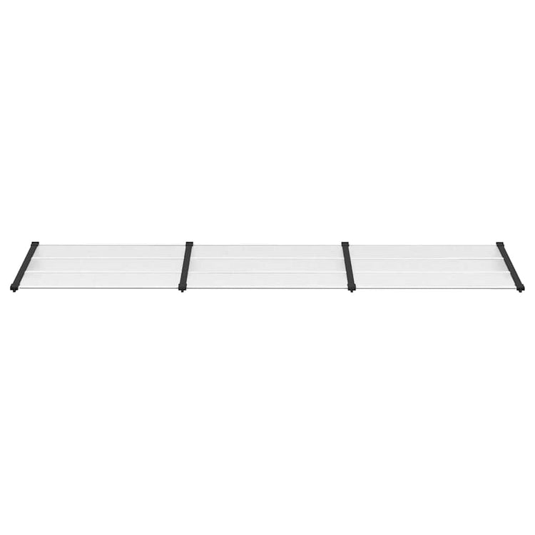 Vidaxl Door auvent 358.5x90 cm Polycarbonate noir et transparent