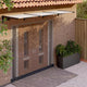 Vidaxl Door auvent 358.5x90 cm Polycarbonate noir et transparent