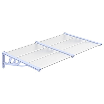 Vidaxl Door auvent 152.5x90 cm Green en polycarbonate et transparent