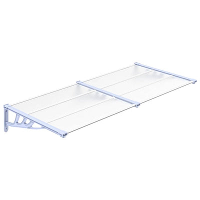 Vidaxl Door auvent 199x90 cm en polycarbonate gris et transparent