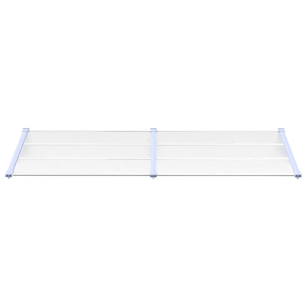 Vidaxl Door auvent 239x90 cm en polycarbonate gris et transparent