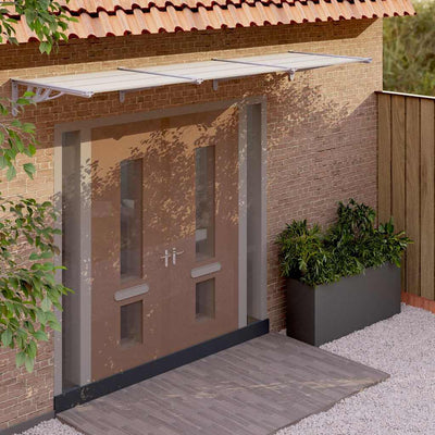 Vidaxl Porte Cauve 358.5x90 cm Gray en polycarbonate et transparent