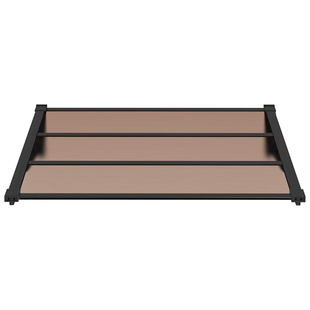 Vidaxl Porte auvent 122x90 cm Polycarbonate noir