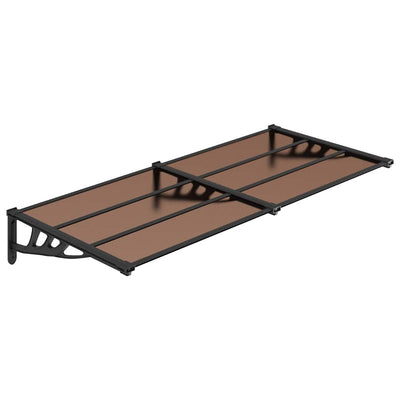 Vidaxl Door auvent 199x90 cm Polycarbonate noir