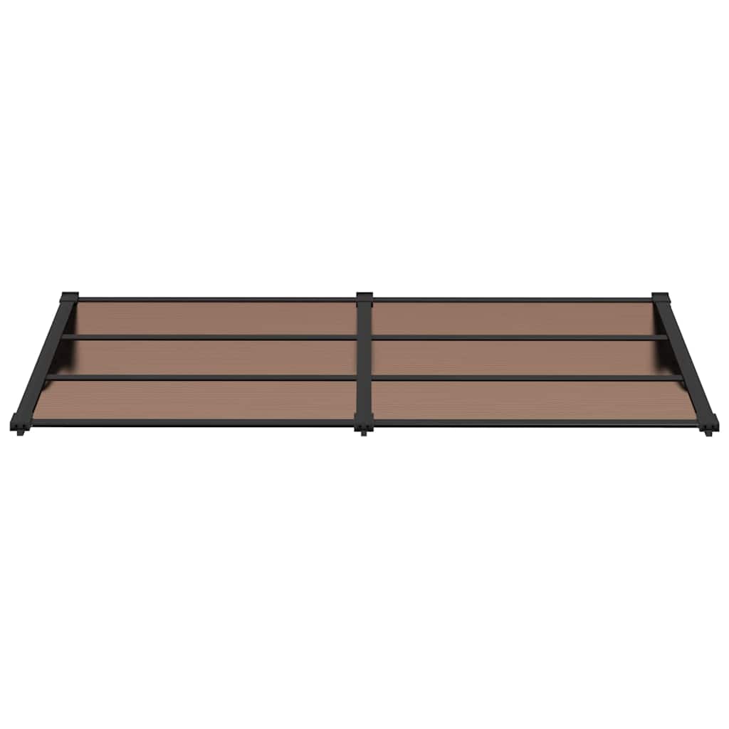 Vidaxl Door auvent 199x90 cm Polycarbonate noir