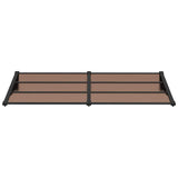 Vidaxl Door auvent 199x90 cm Polycarbonate noir - afbeelding 3