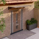 Vidaxl Door auvent 199x90 cm Polycarbonate noir