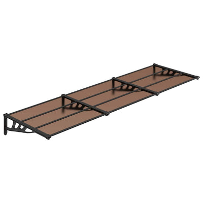 Vidaxl Door auvent 297.5x90 cm Polycarbonate noir