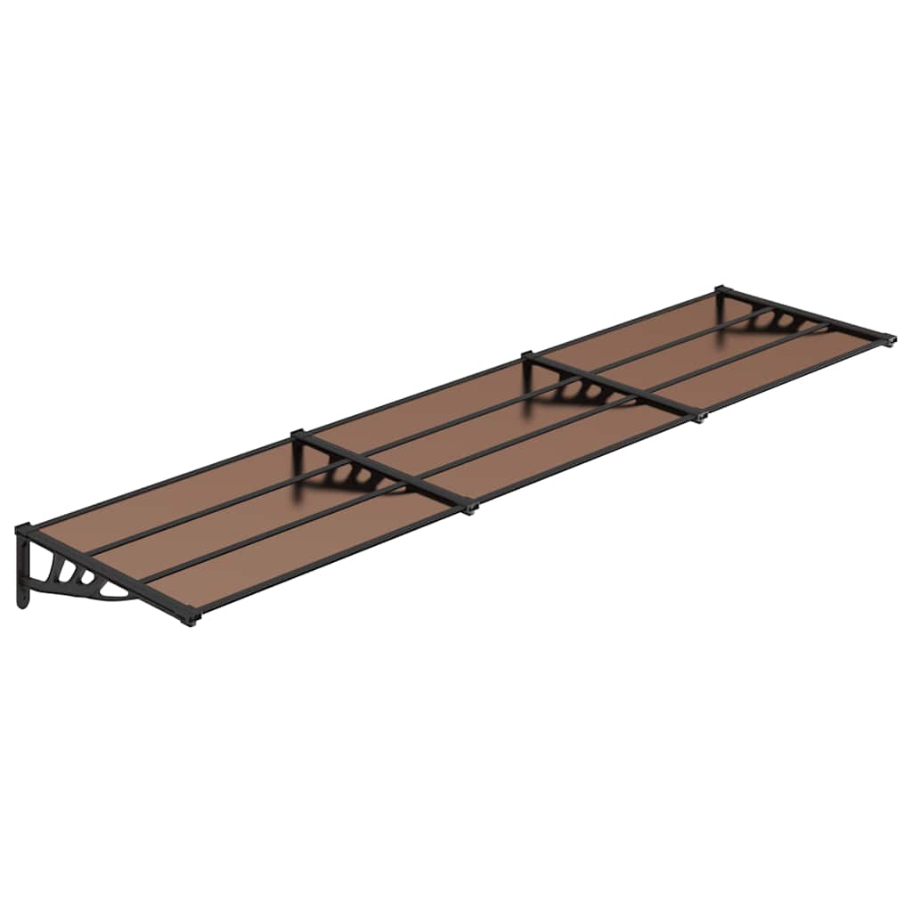 Vidaxl Door auvent 358.5x90 cm Polycarbonate noir