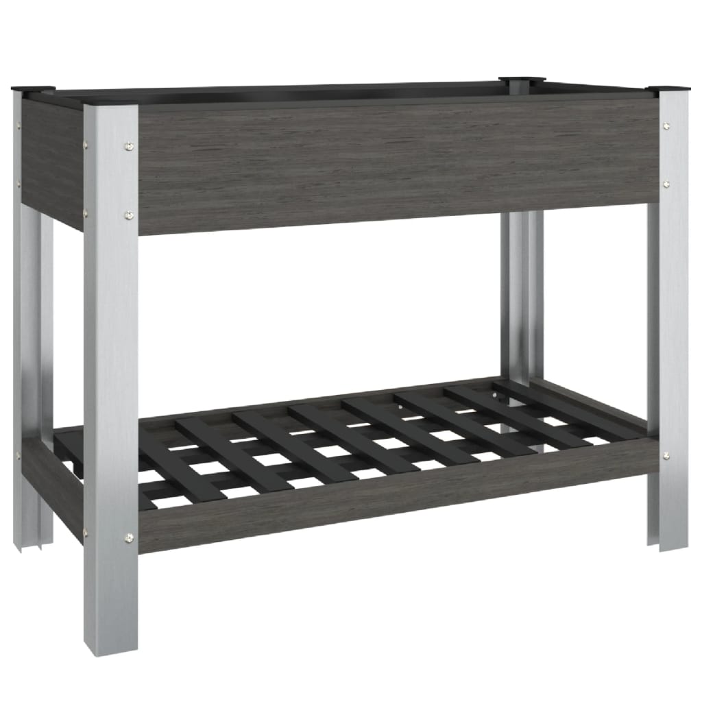 Planteur vidaxl surélevé avec une étagère 100x50x75 cm HKC