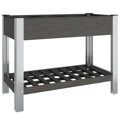 Planteur vidaxl surélevé avec une étagère 100x50x75 cm HKC
