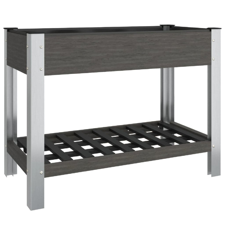 Planteur vidaxl surélevé avec une étagère 100x50x75 cm HKC