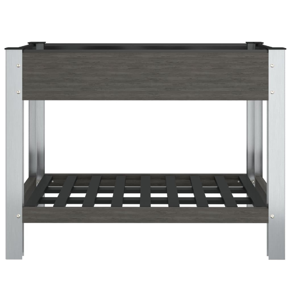 Planteur vidaxl surélevé avec une étagère 100x50x75 cm HKC