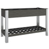 Planteur Vidaxl surélevé avec une étagère 120x50x75 cm gris HKC