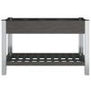 Planteur Vidaxl surélevé avec une étagère 120x50x75 cm gris HKC