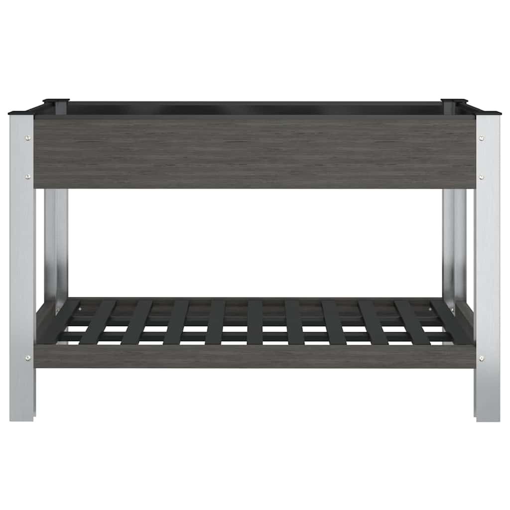 Planteur Vidaxl surélevé avec une étagère 120x50x75 cm gris HKC
