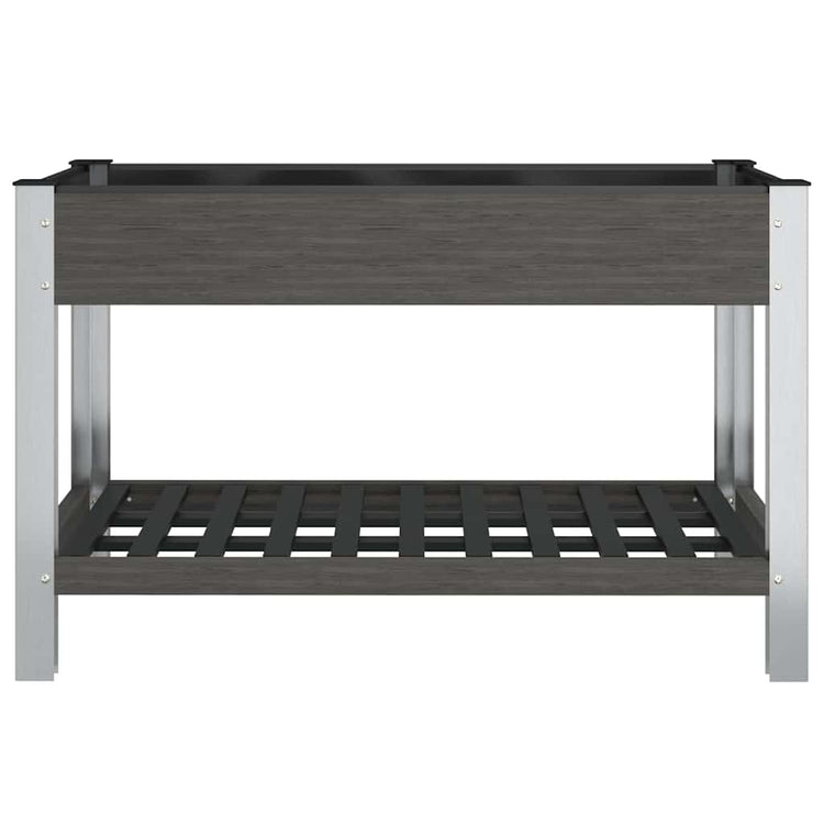 Planteur Vidaxl surélevé avec une étagère 120x50x75 cm gris HKC