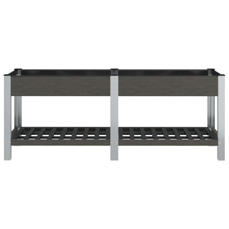 Vidaxl Planter élevé avec une étagère 200x50x75 cm HKC Gray