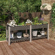 Vidaxl Planter élevé avec une étagère 200x50x75 cm HKC Gray