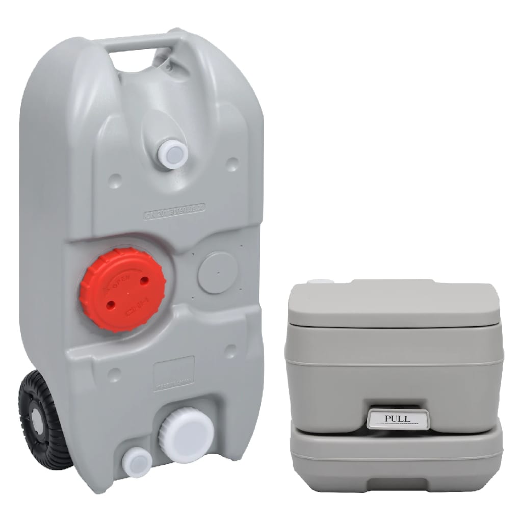 Vidaxl Camping Toilet and Water Tank Set portable