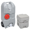 Vidaxl Camping Toilet and Water Tank Set portable