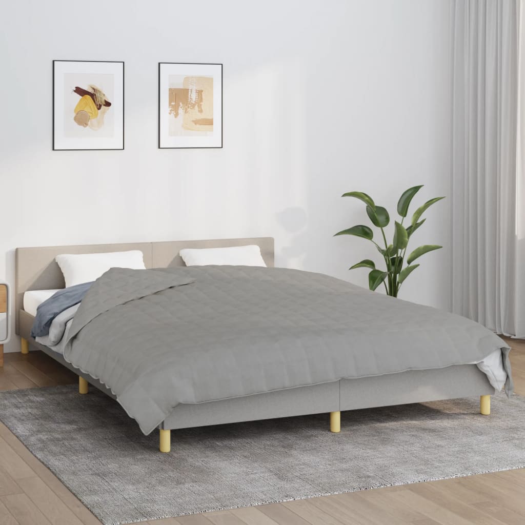 VIDAXL FAIBLAGE COUVERTURE 200x220 cm 9 kg de gris de tissu
