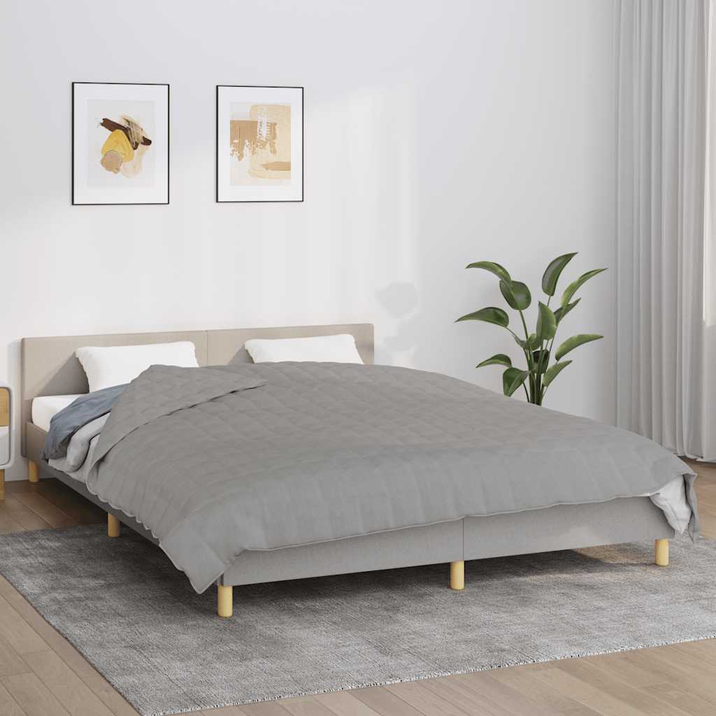 VIDAXL FAIBLAGE COUVERTURE 200X220 cm 13 kg de gris de tissu