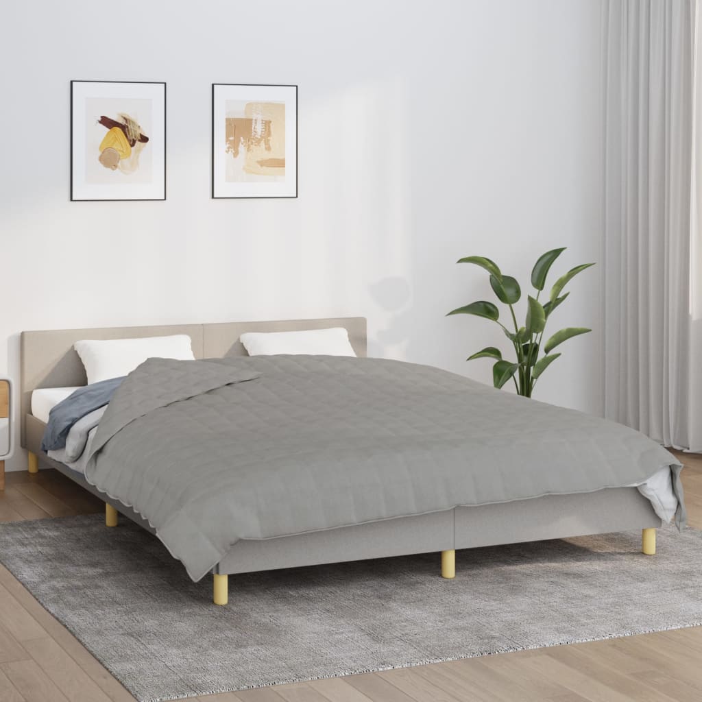 VIDAXL FAIBLAGE COUVERTURE 200X230 cm 13 kg de gris de tissu