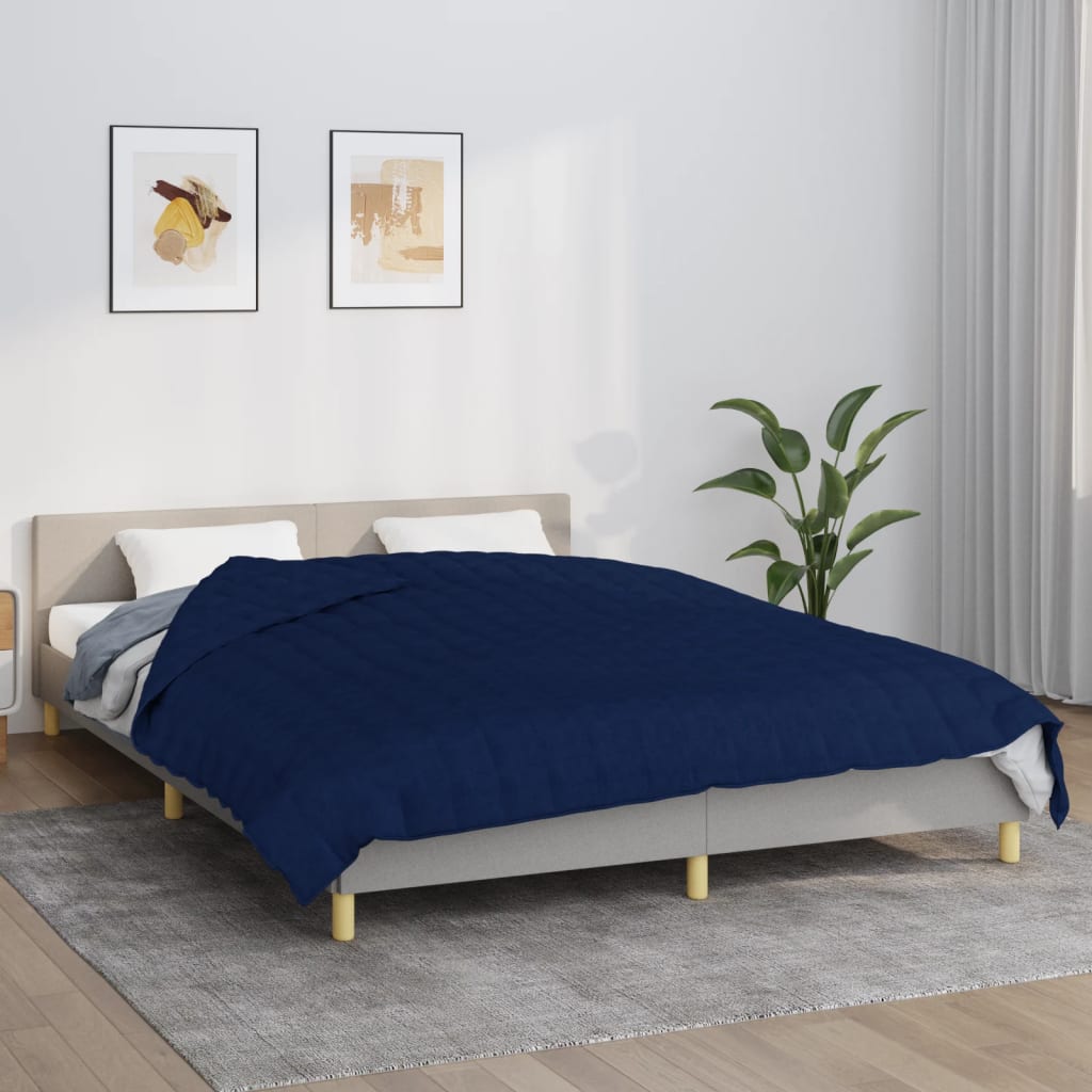 VIDAXL FAIBLAGE COUVERTURE 200x230 cm 13 kg de tissu bleu