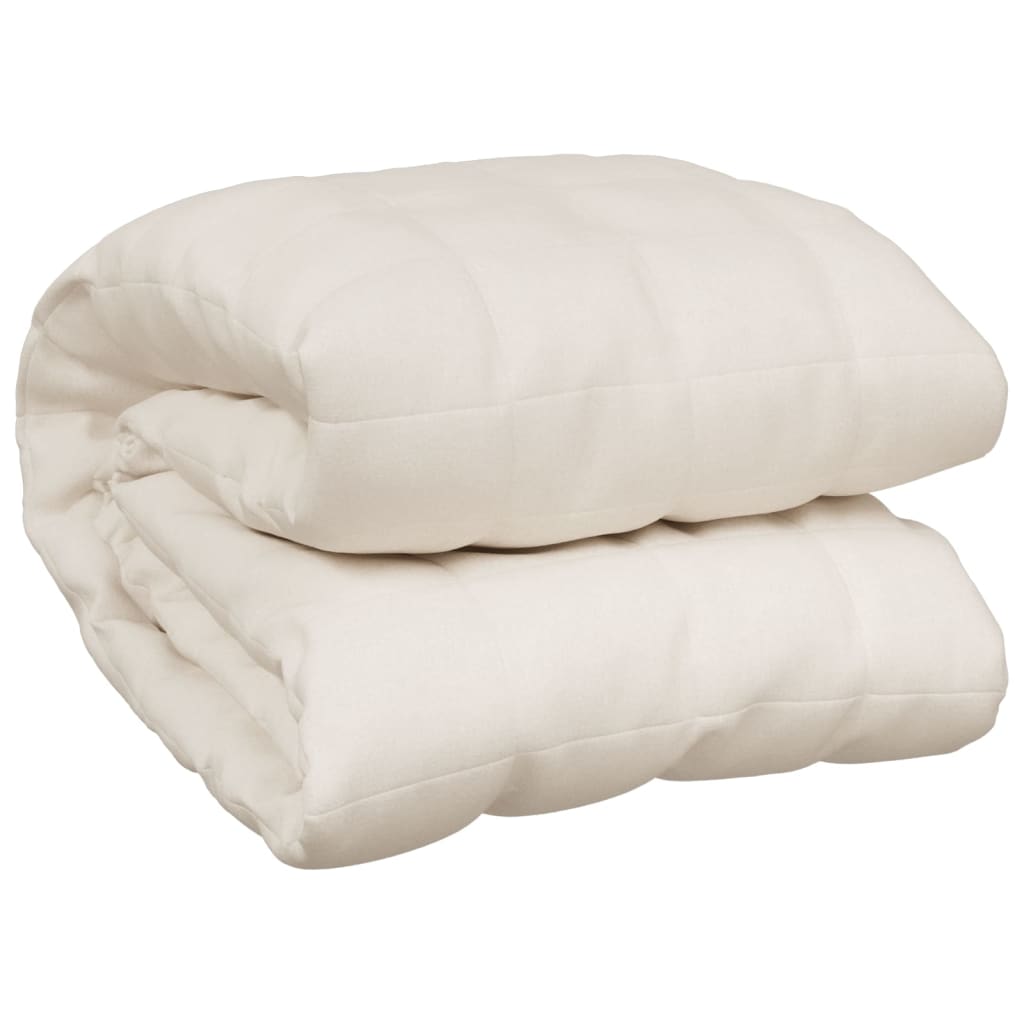 Vidaxl Faibleage Couverture 200x230 cm 9 kg Fabric Light Cream -Colored