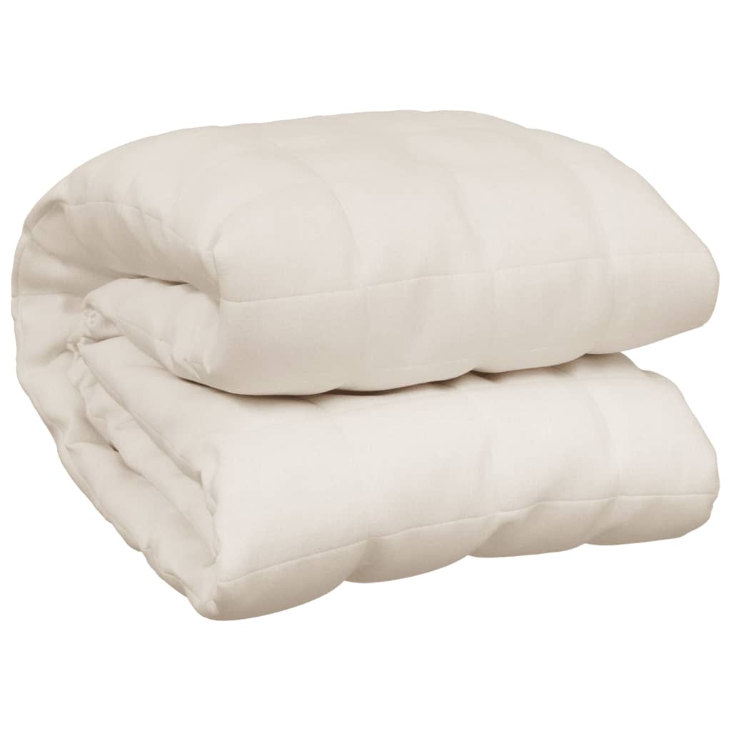 VIDAXL FAIBLAGE COUVERTURE 220X240 CM 11 kg Tissu Light Cream -Colored