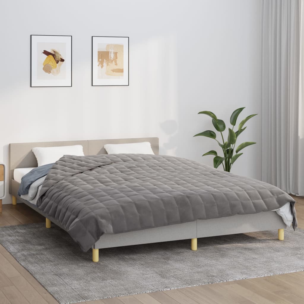 VIDAXL FAIBLAGE COUVERTURE 200x220 cm 9 kg de gris de tissu