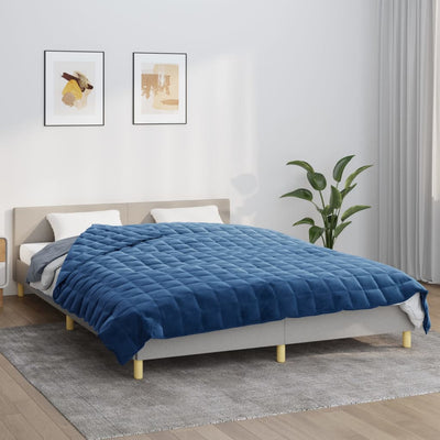 Vidaxl Faibleage Couverture 200x220 cm 9 kg de tissu bleu