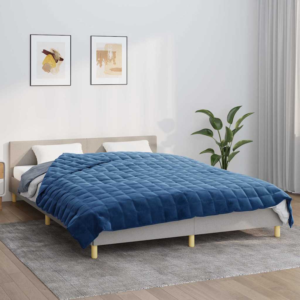 VIDAXL FAIBLAGE COUVERTURE 200x230 cm 9 kg de tissu bleu