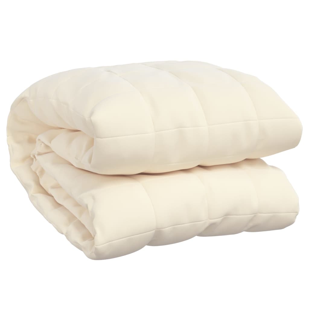 VIDAXL FAIBLAGE COUVERTURE 135x200 cm 6 kg de crème légère en tissu -colore