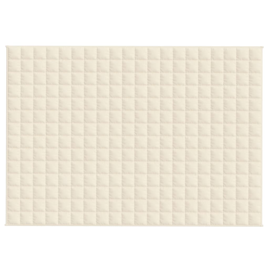 VIDAXL FAIBLAGE COUVERTURE 135x200 cm 6 kg de crème légère en tissu -colore