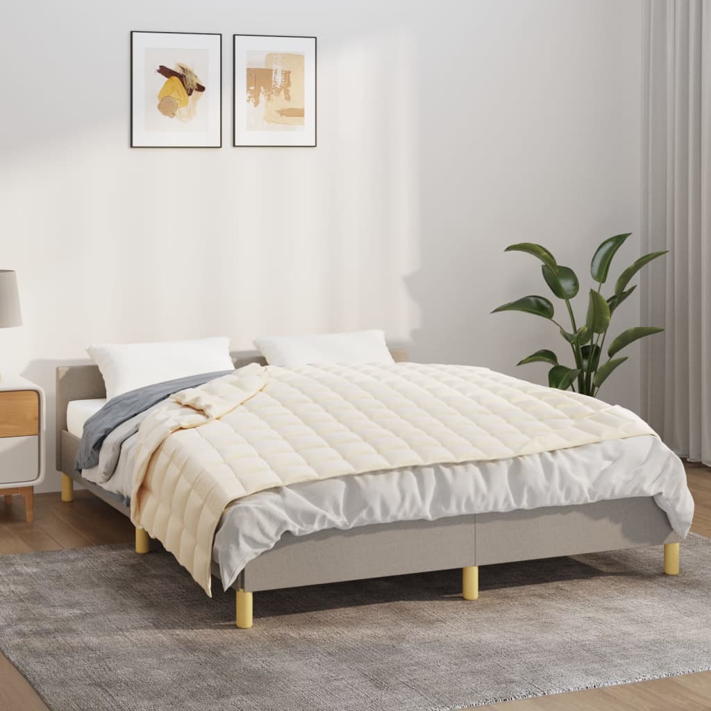 VIDAXL FAIBLAGE COUVERTURE 135x200 cm 6 kg de crème légère en tissu -colore