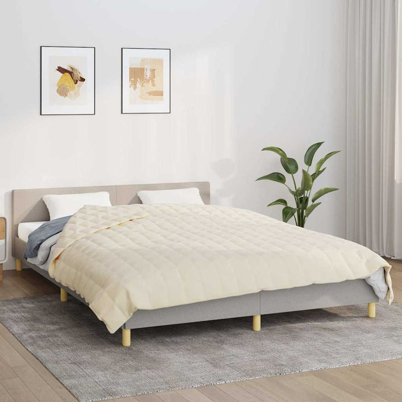 VIDAXL FAIBLAGE COUVERTURE 220X240 CM 15 kg Tissu Light Cream -Colored