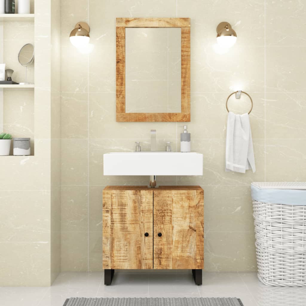 Miroir Vidaxl 70x50 cm en bois et verre massif