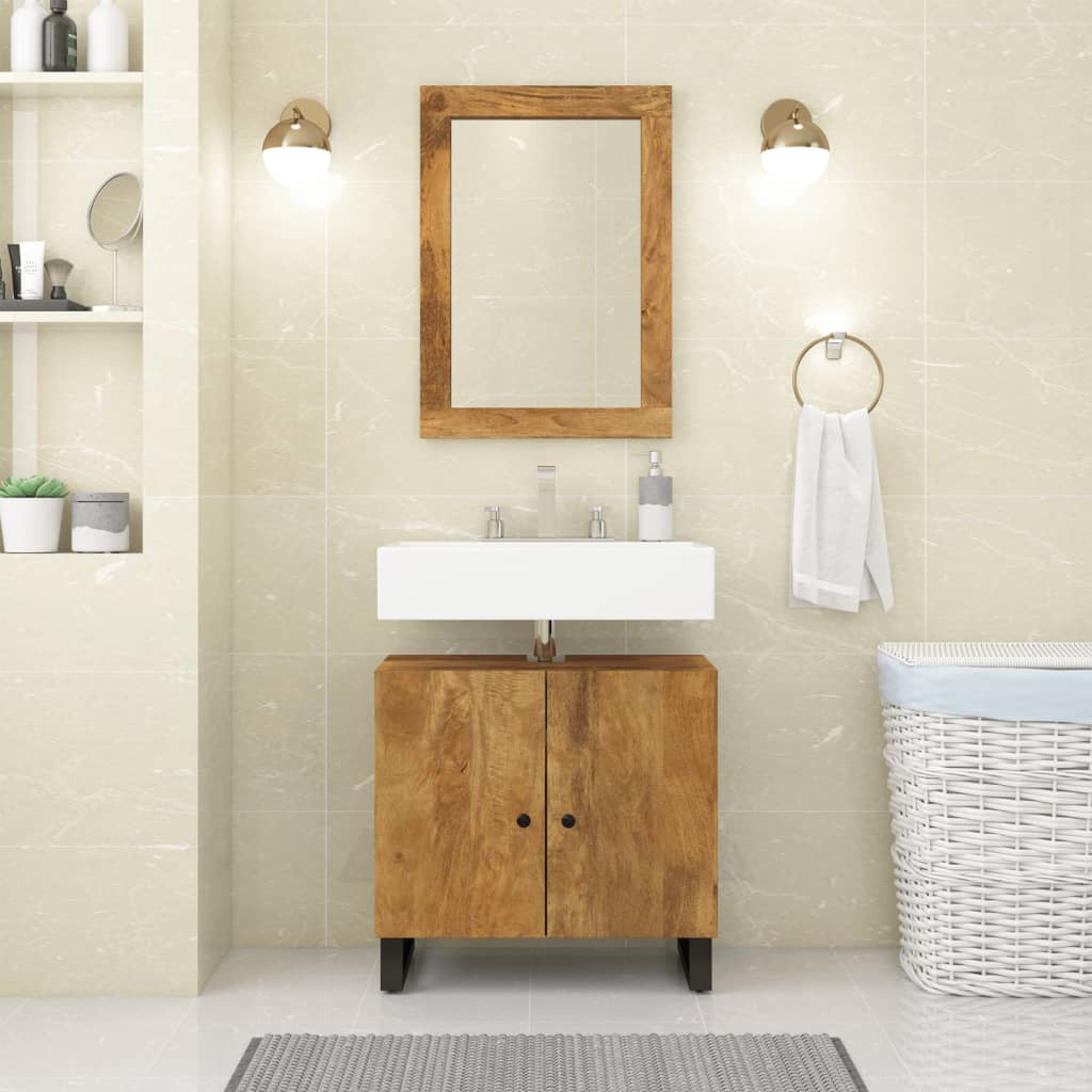 Miroir Vidaxl 70x50 cm en bois et verre massif