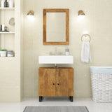 Miroir Vidaxl 70x50 cm en bois et verre massif - afbeelding 1