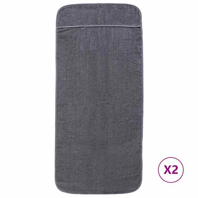 Serviettes de brin de vidaxl 2 pcs 400 g m² 60x135 cm en tissu anthracite -colored