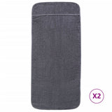 Serviettes de brin de vidaxl 2 pcs 400 g m² 75x200 cm en tissu anthracite -colored - afbeelding 2