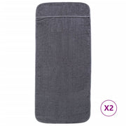 Serviettes de brin de vidaxl 2 pcs 400 g m² 75x200 cm en tissu anthracite -colored - afbeelding 2