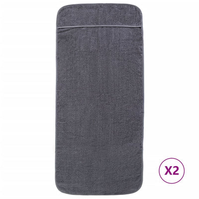 Serviettes de brin de vidaxl 2 pcs 400 g m² 75x200 cm en tissu anthracite -colored
